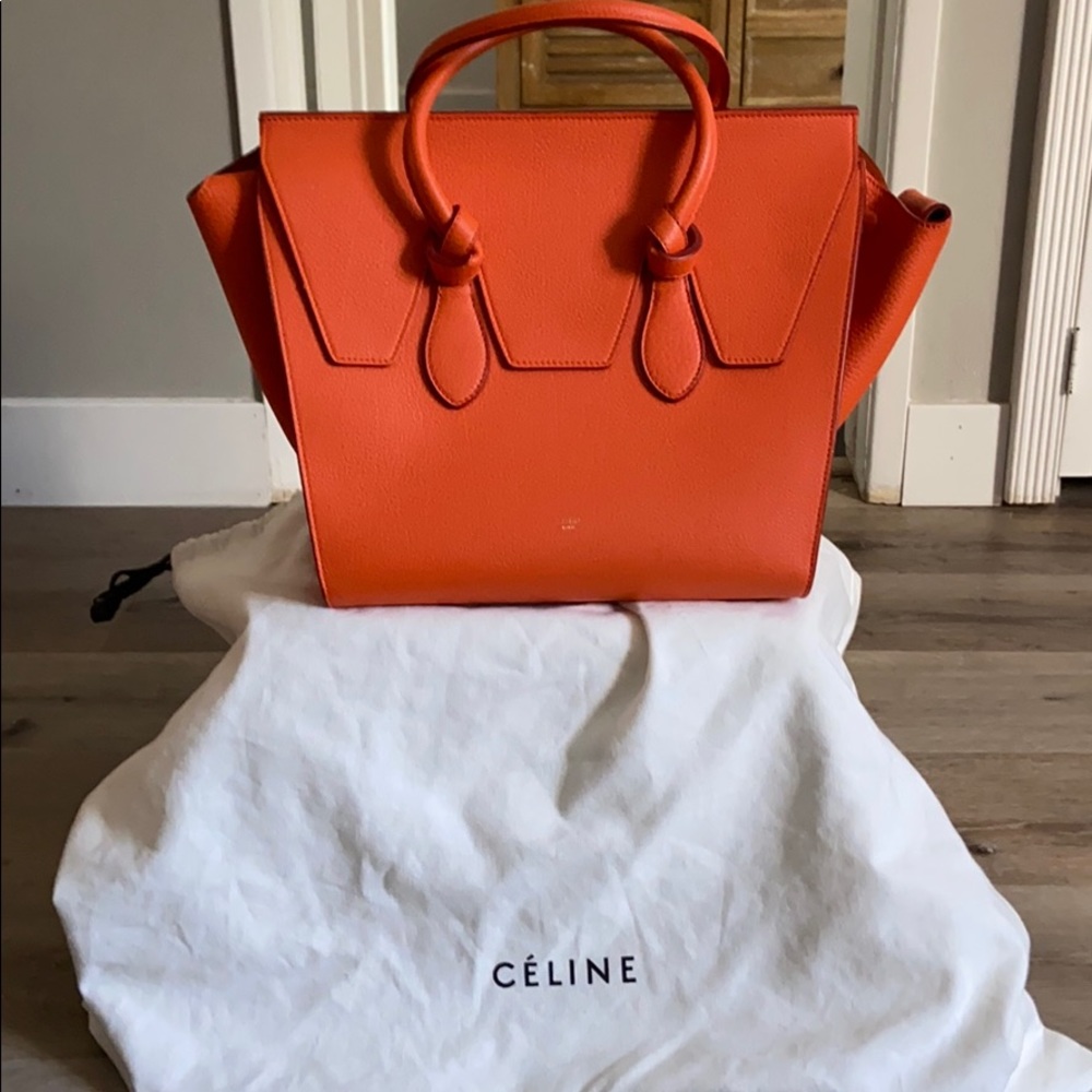Celine Crisp Leather Tie ‘Large’ Tote Bag